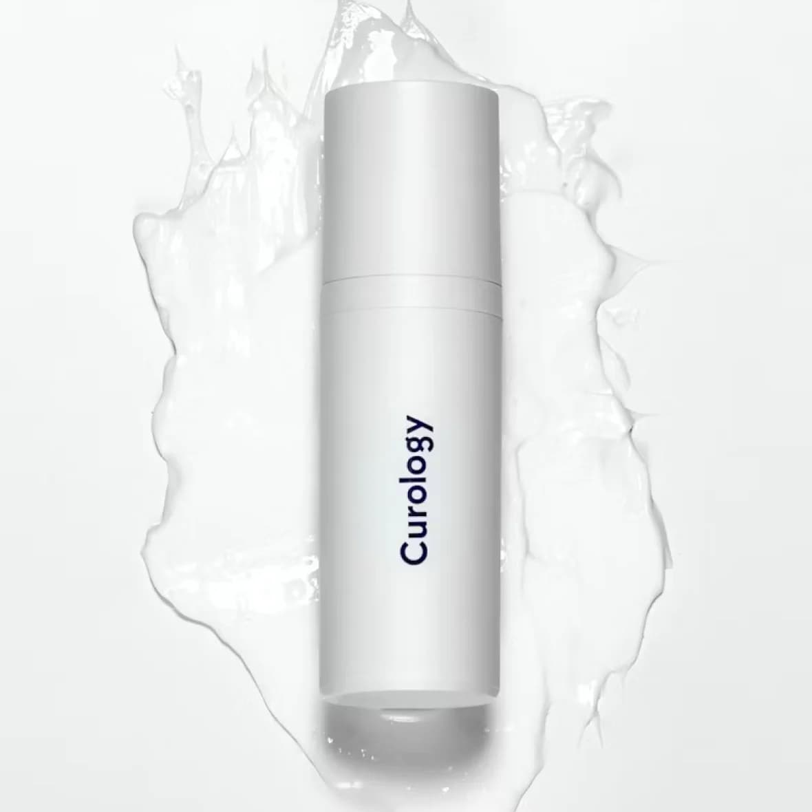Gentle Hydrating Cleanser, white bottle on a swirl of creamy cleanser texture