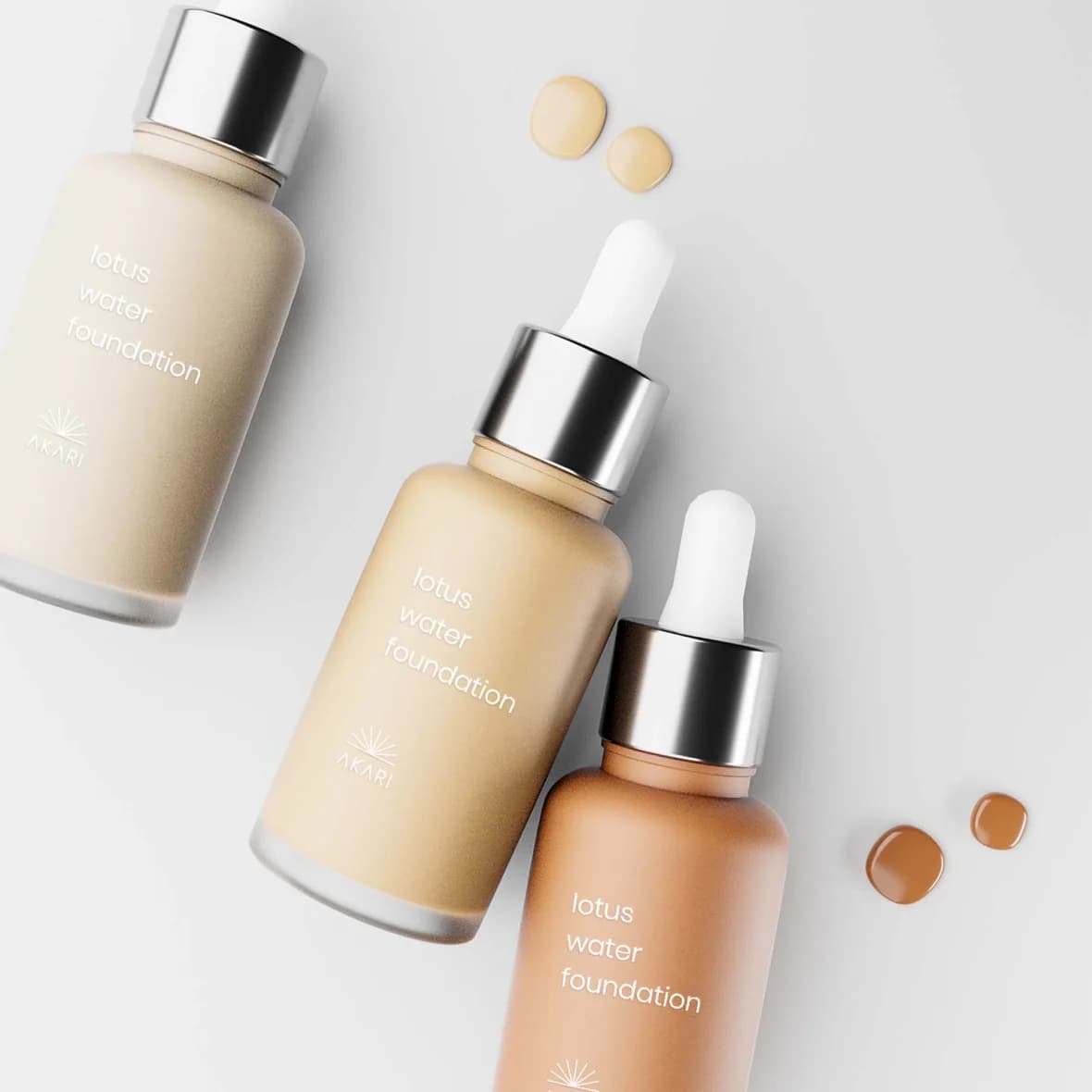 Hyaluronic Hydration Serum dropper bottles lying on a white surface with serum droplets