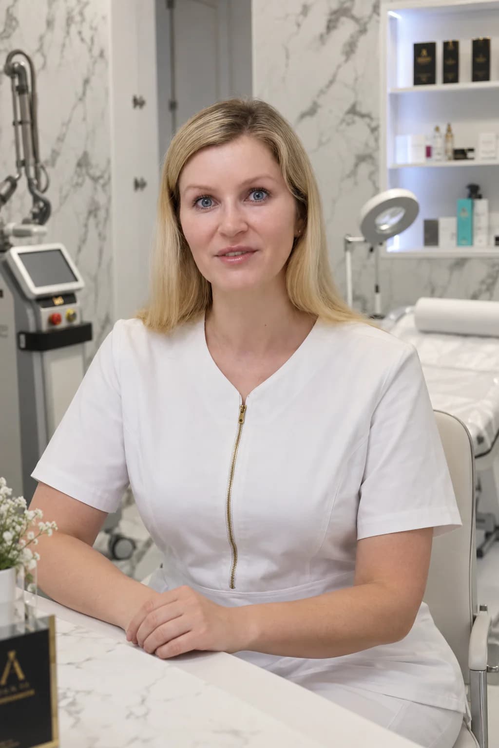 Magdalena Wasiewicz, founder & lead aesthetic practitioner at Skin Anatomy, in the treatment room